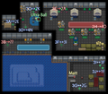 Team Aqua Hideout B2F with identified warps, items and important NPCs